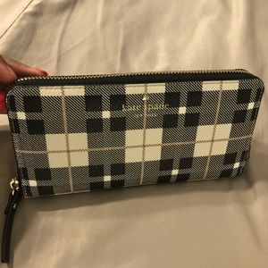 Kate Spade Plaid Continental Wallet